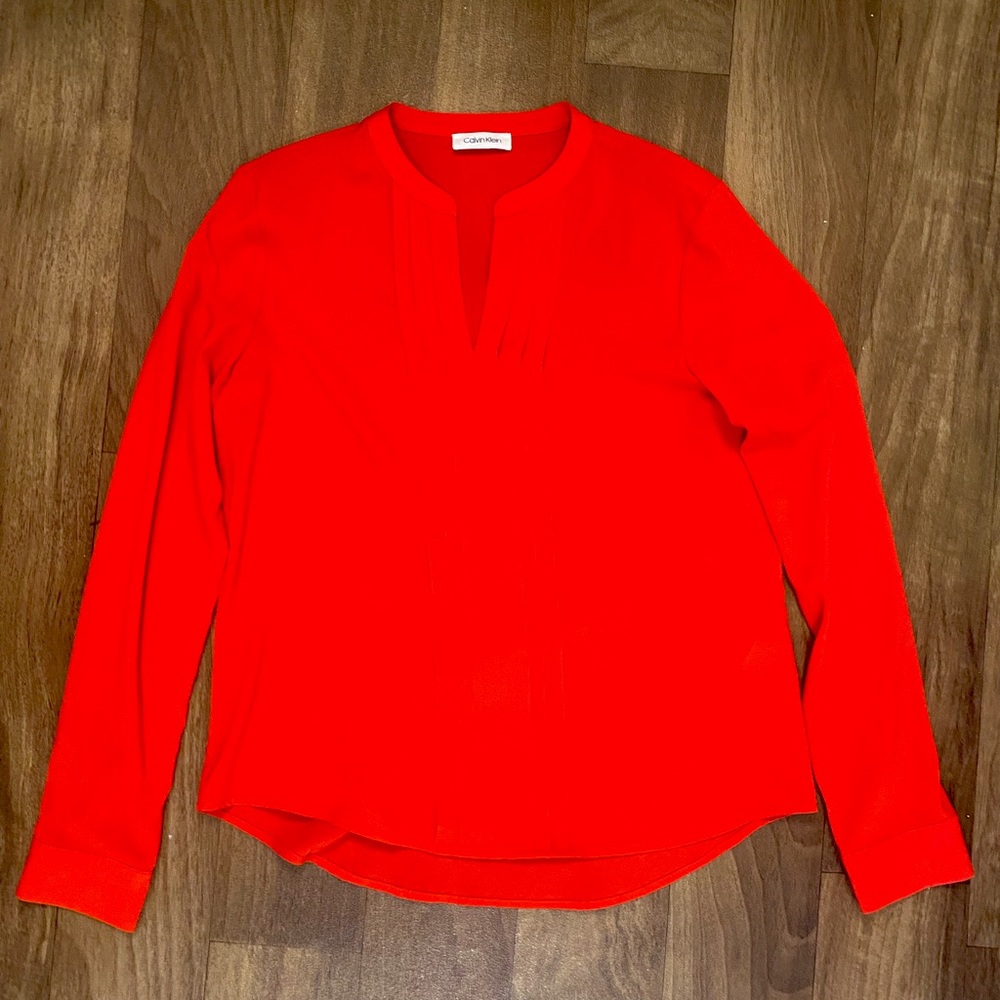 Red Calvin Klein Blouse